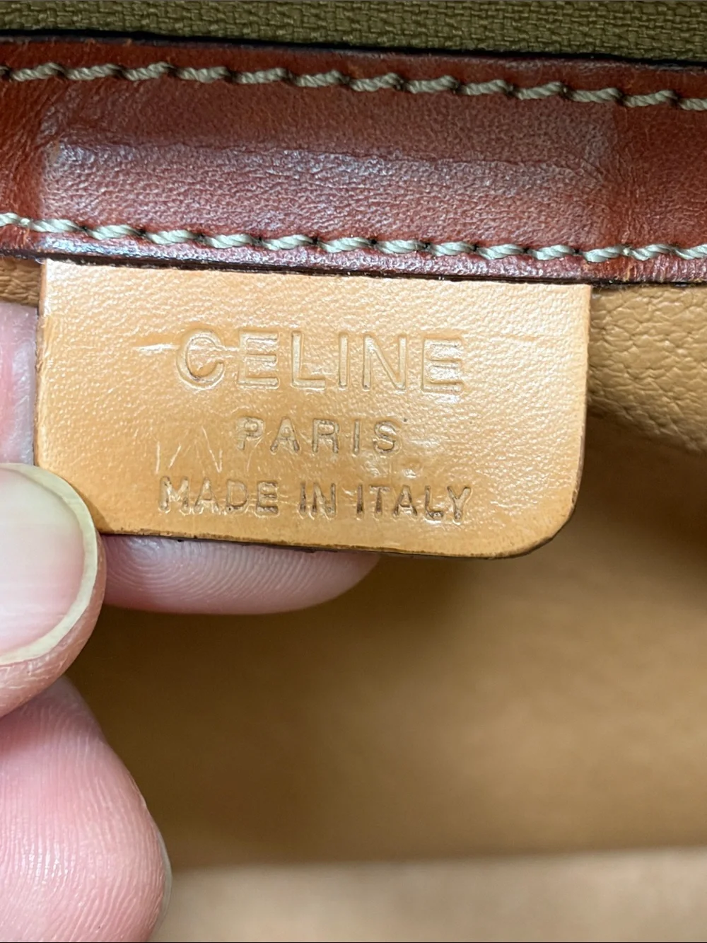 1994 Celine Triomphe Macadam Monogram Dome Satchel